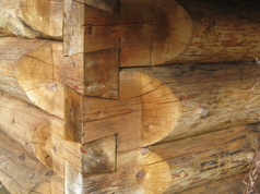 Dove tail scribed log building, Seldovia, Alaska